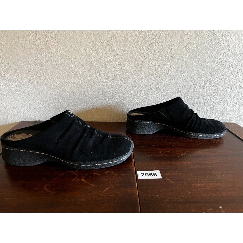 Naturalizer Kaira Clog Mule Shoes Womens 8M Black Suede Comfort Slip On Solid - Picture 2 of 11